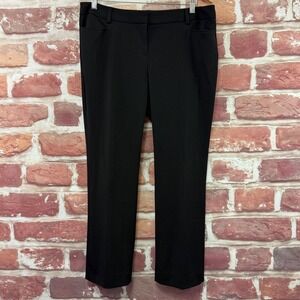 Express Columnist Pants Women's 10 Short Plain Black Career Work Office Trousers